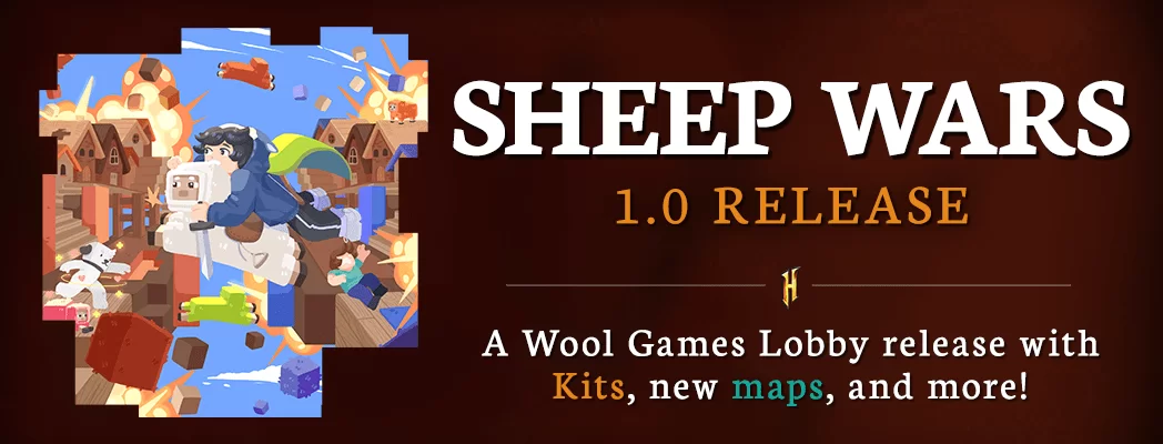 Sheep Wars v1.0 — комплекты, новые карты и лобби Wool Games