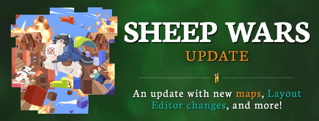 Обновление Sheep Wars — новые карты, улучшения редактора макетов