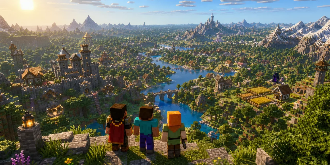 В Minecraft 26.3 Snapshot 9 дальность прорисовки в Java Realms увеличена до 25 чанков